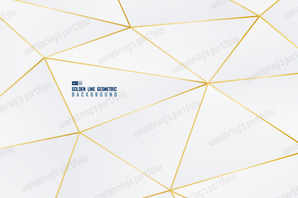 Abstract Golden Line Decorative Style