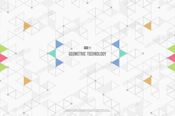 Abstract Technology Triangles Decorative