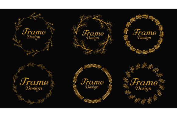 Decorative Botanical Frames for Logos 07