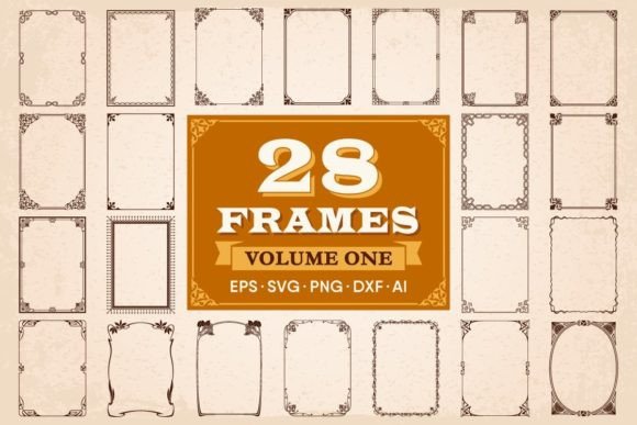 Decorative Frames and Borders Set 1: Elevating Design with Classic Elegance