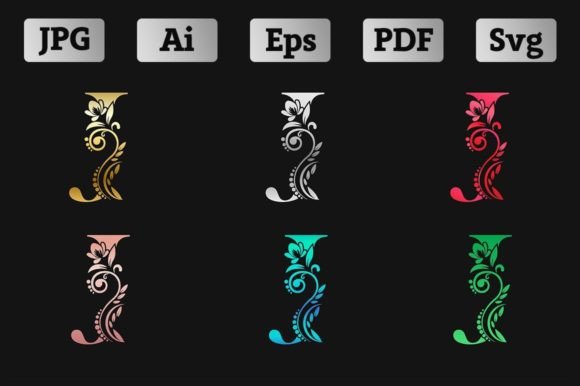 Decorative Letter J in Metallic Colors: Elevating Your Design Projects with Premium Quality Alphabets