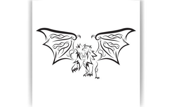 Decorative Lion Tattoo Coloring Page
