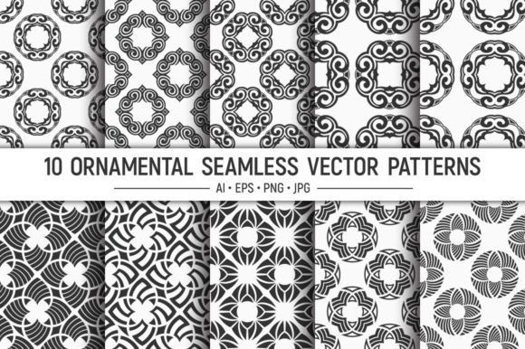 Decorative Ornamental Seamless Patterns