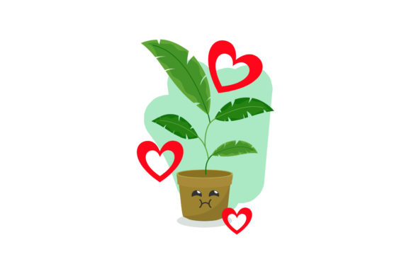 Decorative Plant Kawaii Flat Icon: A Versatile Design Asset