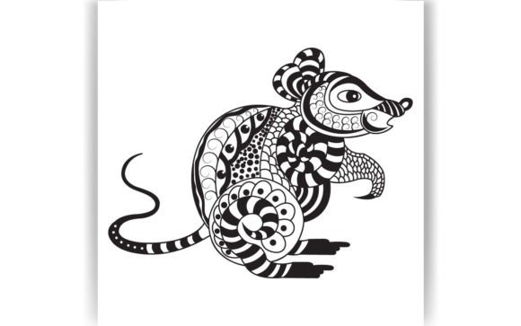 Decorative Rat Coloring Page: Integrating High-Resolution Vector Assets into Creative Workflows