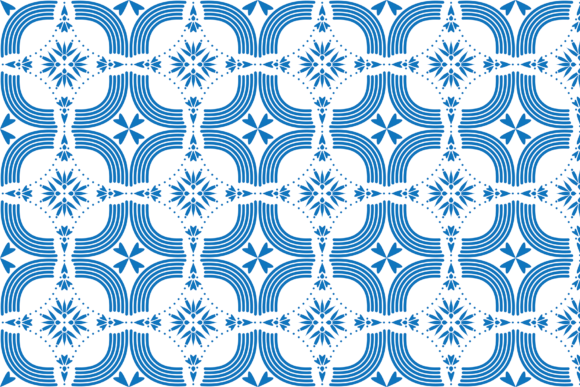 Decorative Seamless Pattern: Elevating Design with Blue Monochrome Elegance