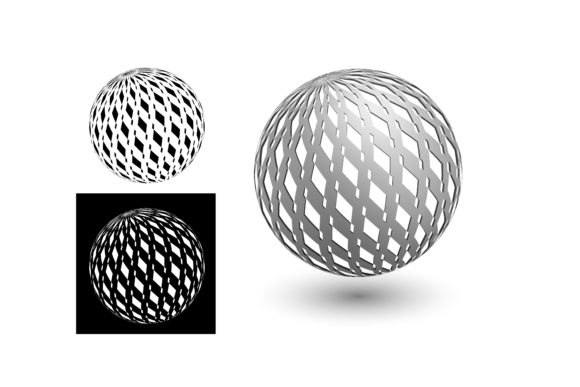 Decorative Sphere with Abstract Geometric