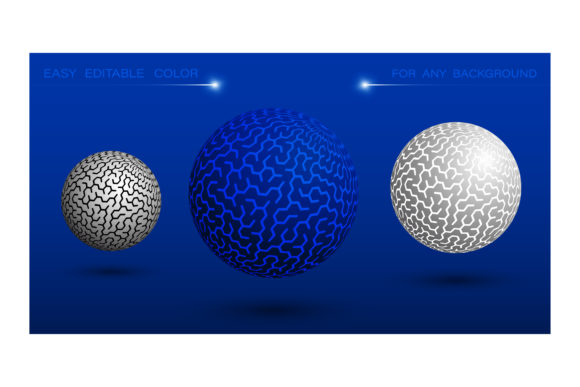Decorative Sphere with Hexagons and Laby