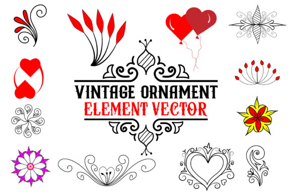 Decorative Vintage Ornament Set Vector: Elevate Your Designs with Timeless Elegance