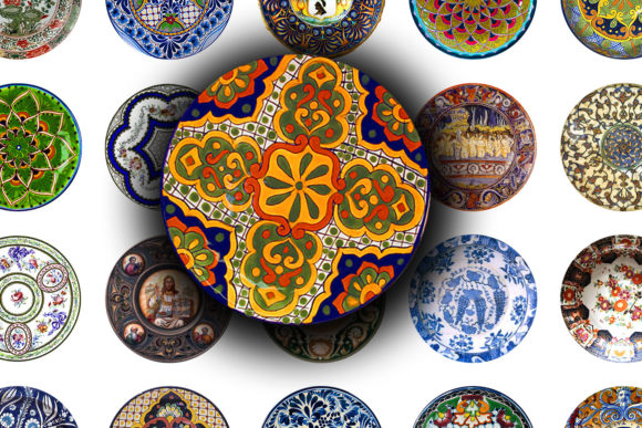 Digital Collage Sheet - Decorative Plate