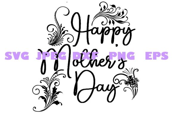 Elegant Decorative Mothers Day DXF 10