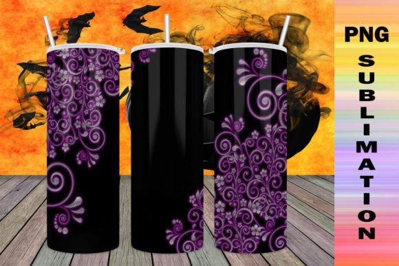 Elevating Seasonal Branding with the Decorative Black Halloween Tumbler 20oz Digital Design