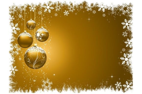 Gold Decorative Christmas Background