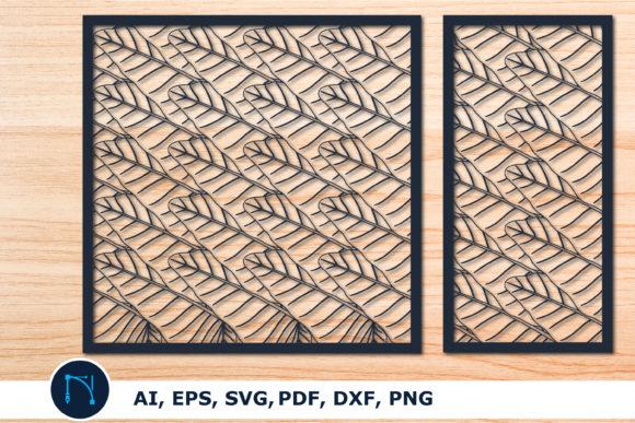 Laser Cut Decorative Leaf Border Pattern
