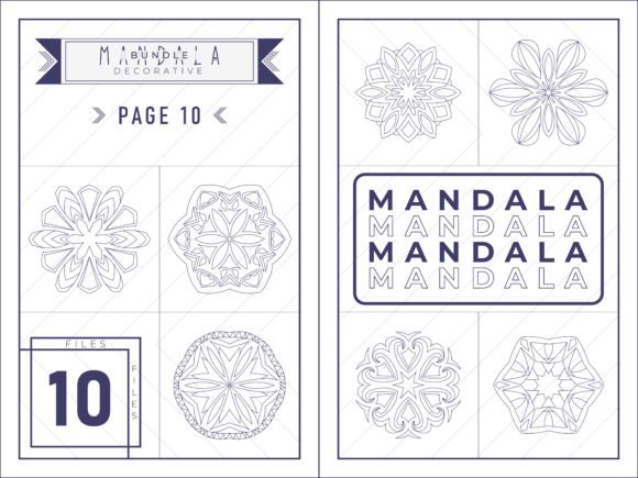 Mandala Coloring Decorative Bundle - 10