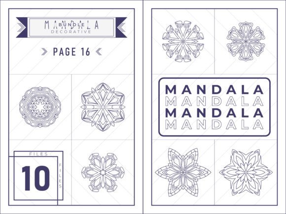 Mandala Coloring Decorative Bundle 16
