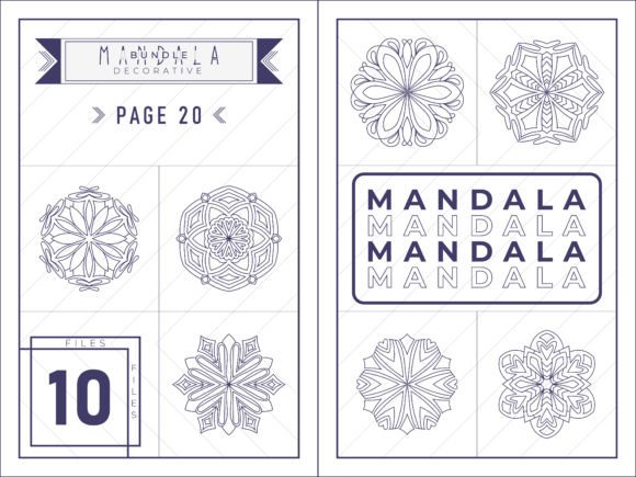 Mandala Coloring Decorative Bundle 20