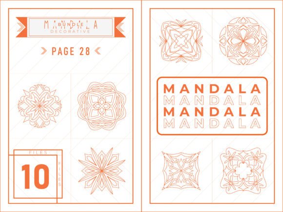 Mandala Coloring Decorative Bundle 28