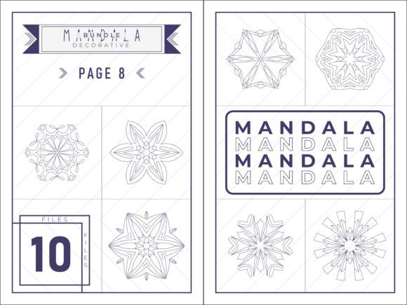 Mandala Coloring Decorative Bundle - 8