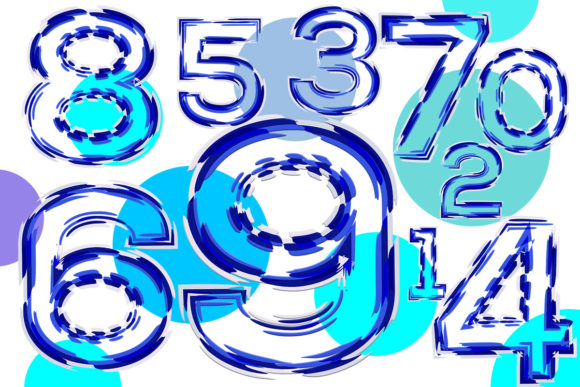 Retro Decorative Numeric Font Art Design