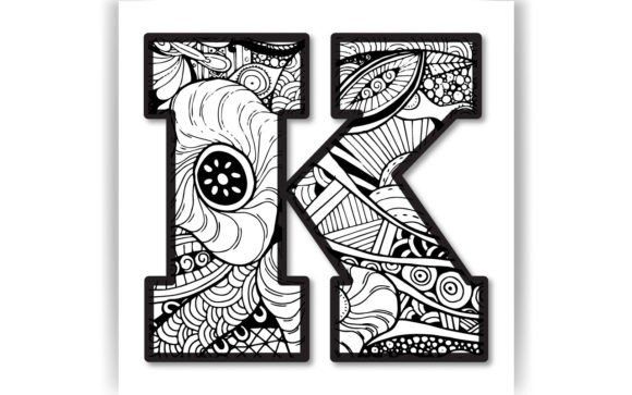 Strategic Implementation of the Decorative K Letter Coloring Page KID for Creative Projects