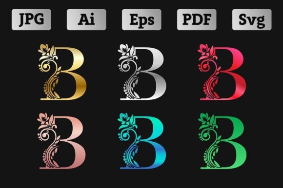 The Power of Premium Metallic Alphabets: Elevating Design with the Decorative Letter B