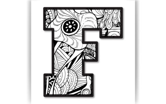 The Strategic Value of the Decorative F Letter Coloring Page KID in Modern Digital Design Workflows